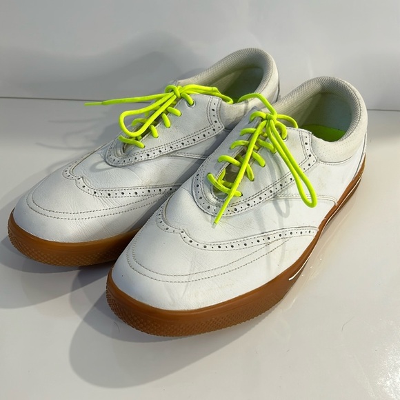 Nike Other - Nike Golf Lunar Swingtip Shoe Cleats Leather White Men's Size 10.5 Discontinued
